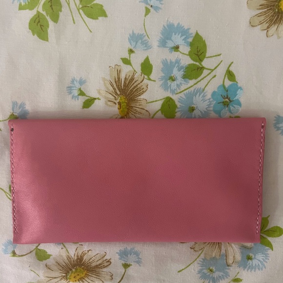 Hand Crafted Pink Envelope Clutch - Picture 4 of 5